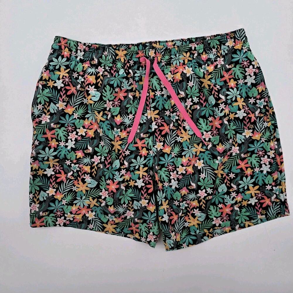 Chubbies Swim Trunks Mens Large 5.5 Inch Parrot Bloomerangs Mesh Brief Liner - Picture 2 of 13